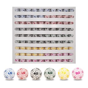 90 bolas de bingo modelo americano en 6 colores